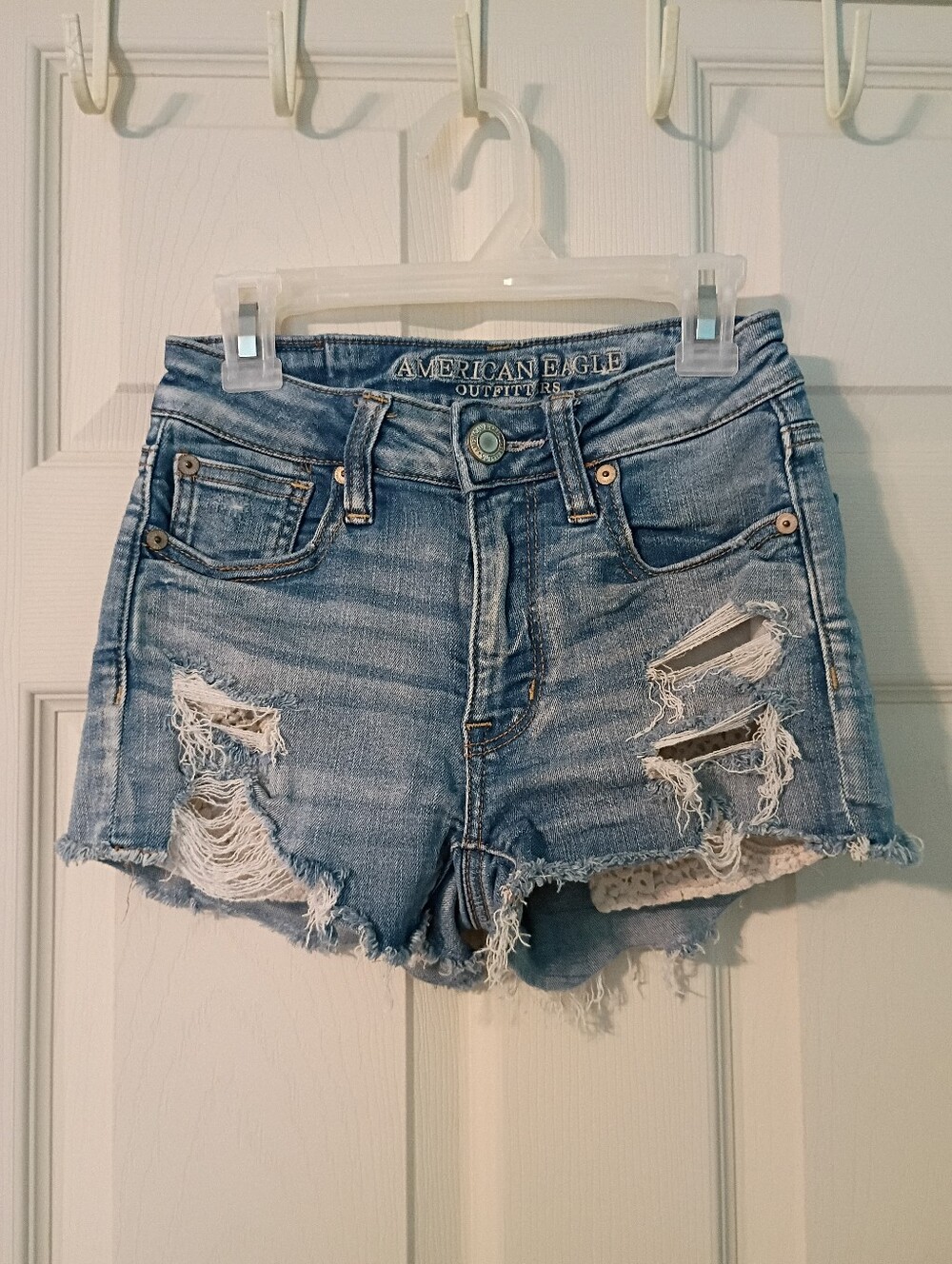American Eagle Outfitters Distressed Denim Shorts - Size 00
